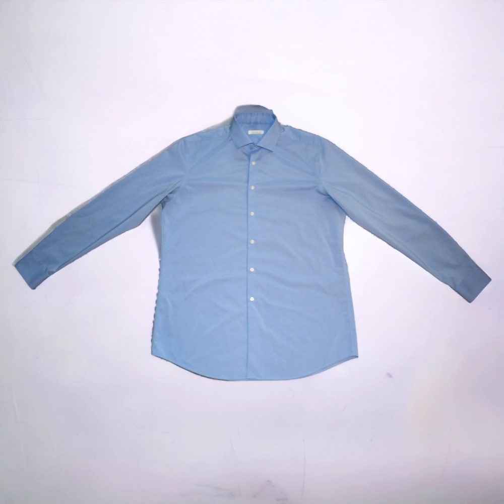 Perry Ellis Men's Portfolio Blue Dress Shirt - 16.5 - 36/37